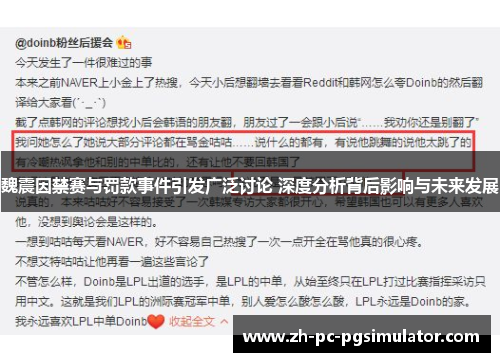 魏震因禁赛与罚款事件引发广泛讨论 深度分析背后影响与未来发展